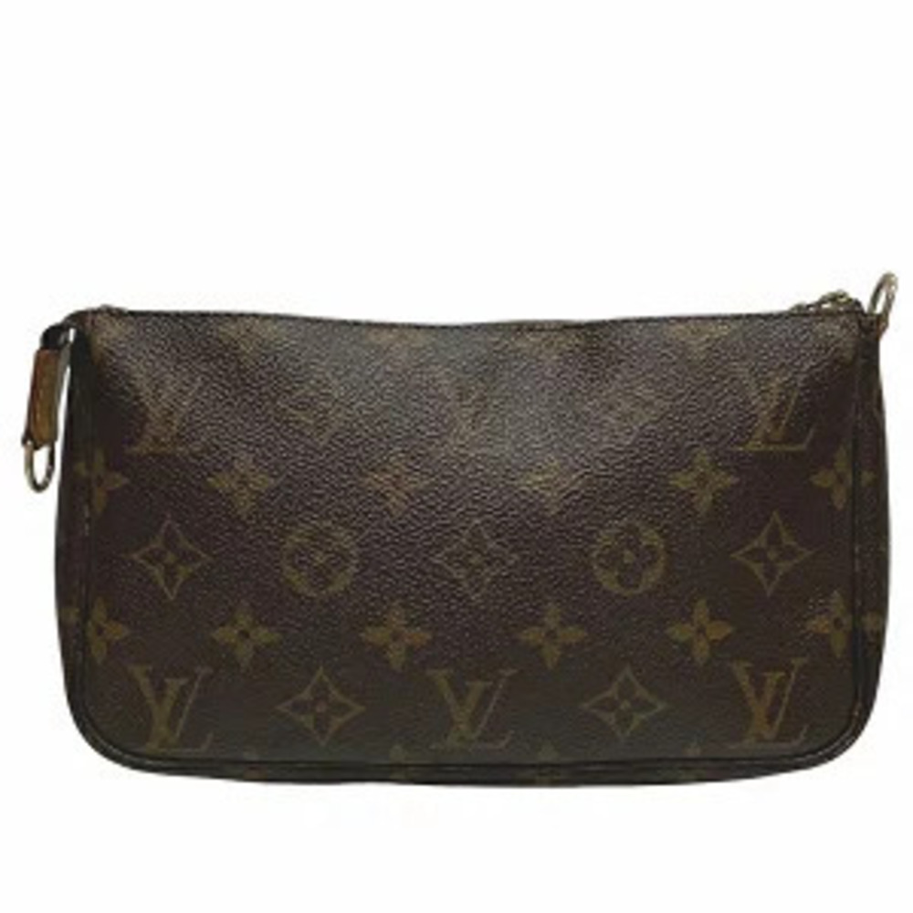 Louis Vuitton Bag Pochette Accessoires Strap Monogram Shoulder Long Brown
